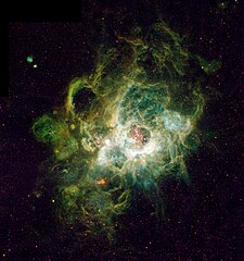 Az NGC 604 óriási ionizált hidrogénfelhő a Triangulum-galaxisban