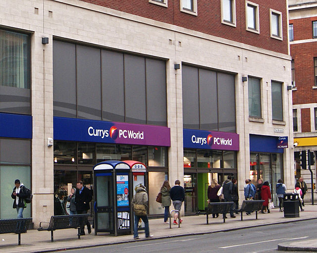 Dual branded "Currys PC World" store in Leeds