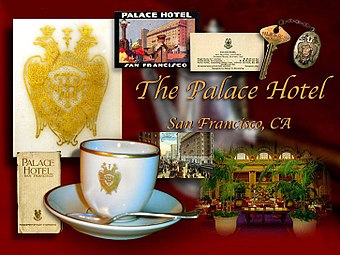 Composite image of artifacts from the new Palace Hotel