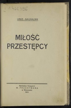 Okładka lub karta tytułowa