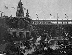 Pan-American Exposition - A Sham Battle in the Stadium.jpg