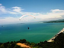 Tandem Paragliding at Painan, Indonesia Paragliding at Langkisau Hill - Painan 2009.JPG