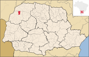 Localização de Douradina no Paraná
