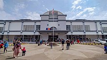 Front view of Garut Station's new building Passengers of Garut Regional Train in Garut Station.jpg