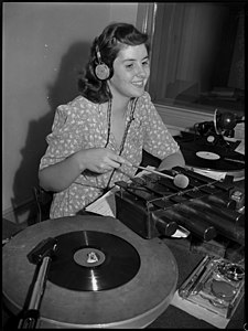 Patricia Delaney, Junior announcer at ABC, 18 February 1944