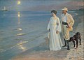 Peder Severin Krøyer - Summer evening on the beach at Skagen. The painter and his wife. - Google Art Project.jpg