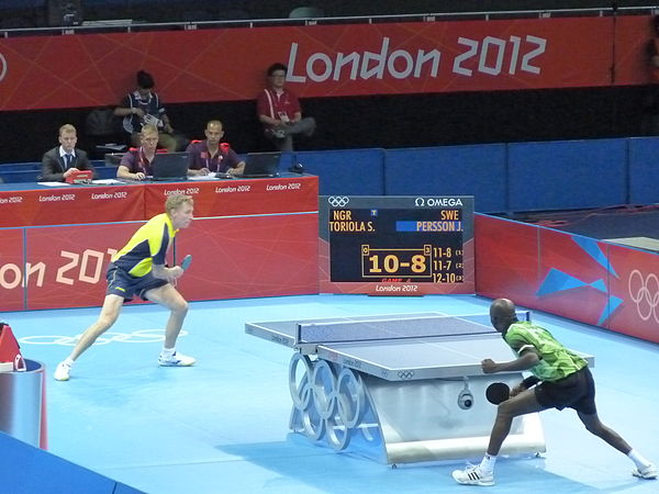 Jörgen Persson against Segun Toriola in the first round