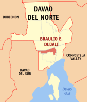 Lokasyon na Braulio E. Dujali