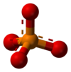 Aroma pilko kaj bastonmodelo el fosfato