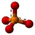 tetrahedral: phosphate, PO43−