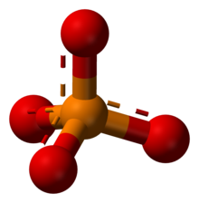 Aromatic ball and stick model of phosphate