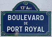 Plaque Boulevard Port Royal - Paris XIII (FR75) - 2021-07-20 - 1.jpg