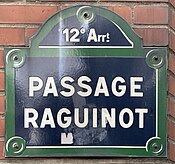 Plaque Passage Raguinot - Paris XII (FR75) - 2021-05-26 - 1.jpg