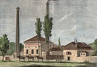 La pompe à feu de Chaillot en 1881.