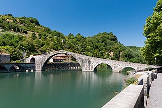 Ponte della Maddalena Italian bridge from XIV century