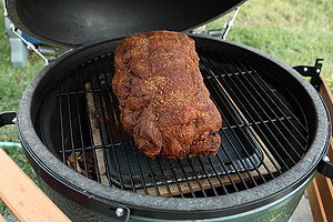 Pork shoulder on BGE