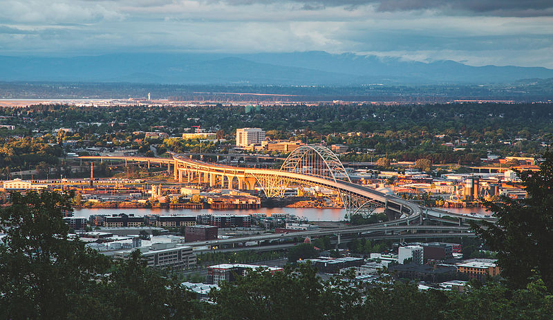 File:Portland Sunset Skyline (17906821511).jpg