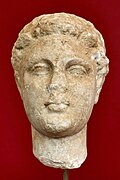 Portrait head of Ptolemy the III Euergetes at the Archaeological Museum of Sparta on 15 May 2019.jpg