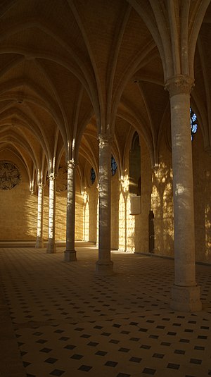 Réfectoire of the Saint-Jean des Vignes abbey, Soissons, France