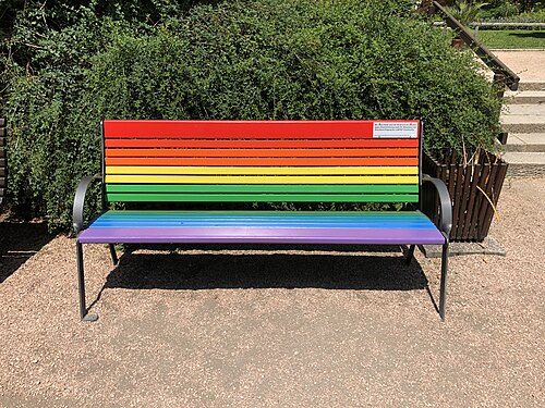 Rainbow bench