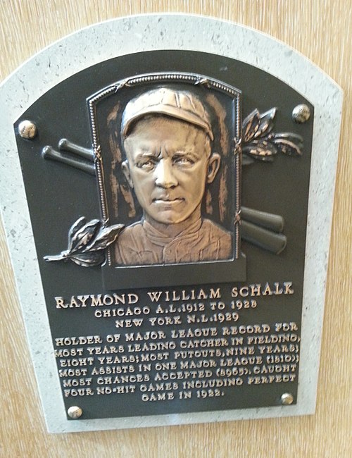 Schalk's plaque at the National Baseball Hall of Fame and Museum