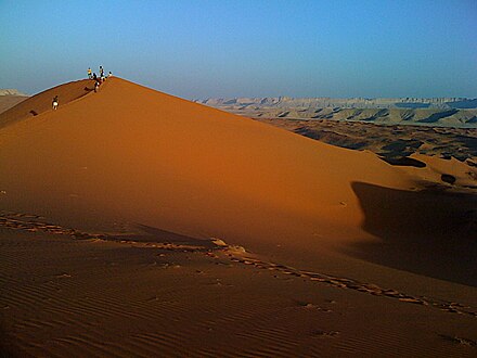The red sand dunes outside Riyadh.