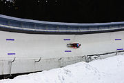 Deutsch: Vorletztes Saisonrennen im Rennrodel-Weltcup der Saison 2014/15 vom 19. bis 22. Februar 2015 in Altenberg/Erzgebirge. Tag 1: Training. English: Luge world cup race season 2014/15 in Altenberg/Germany, 19th to 22nd Februar 2015. Day 1: training.