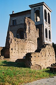 La Casina Farnese, construida sobre la Domus Flavia.