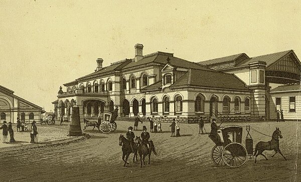 The station in 1883