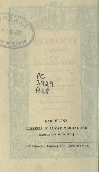 File:Romancer popular de la terra catalana (1893).djvu