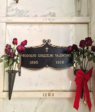 Valentino's crypt at Hollywood Forever Cemetery