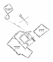 The "Alemany Plat" prepared by the U.S. Land Surveyor's Office to define the property restored to the Catholic Church by the Public Land Commission, later confirmed by presidential proclamation on March 18, 1865.[135]