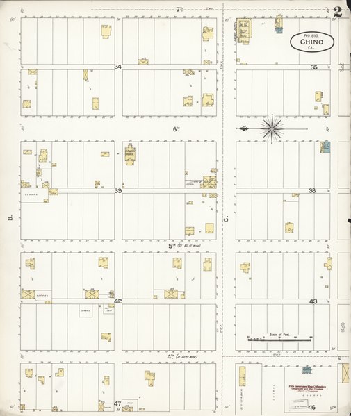 File:Sanborn Fire Insurance Map from Chino, San Bernardino County, California. LOC sanborn00460 001-2.tif