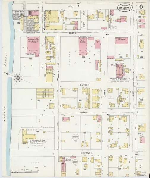 File:Sanborn Fire Insurance Map from Vincennes, Knox County, Indiana. LOC sanborn02525 003-6.tif