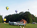 Ballonmassenstart in Verbindung mit den Schachtzeichen