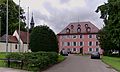 Schlosskapelle Stegen-Weiler Blick auf Schloss und Kapelle