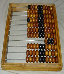 Roman hand abacus from the second to the fifth century. The ivory