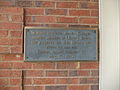 Shingler plaque on Victoria Evans Memorial Library