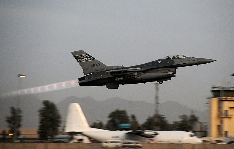 File:South Carolina F-16 taking off in Afghanistan.jpg