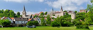 Warburger Stadtpanorama mit Sehenswürdigkeiten