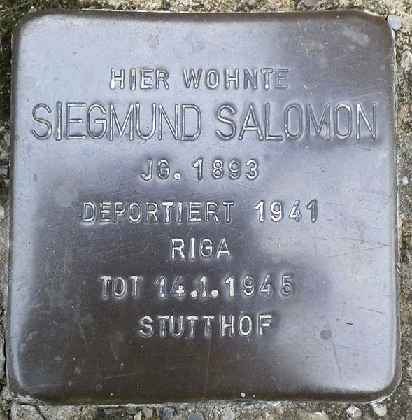 File:Stolperstein Drensteinfurt Südwall 5 Siegmund Salomon.jpg