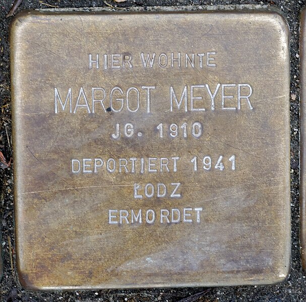 File:Stolperstein Remscheid Johannesstraße 2 Margot Meyer.jpg