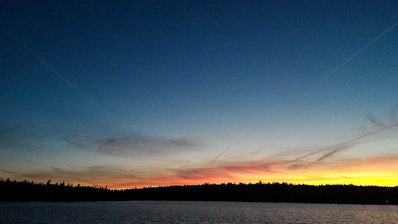 File:Sunset over Lewis Lake, Hammonds Plains, NS Canada.jpg