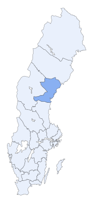 Pozicija Grofovije Västernorrland na karti Švedske