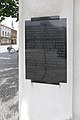 English: Czech translation of the Swedish plaque (written in German) from 1652, embedded into remnants of city walls, which reminds plundering of the town by Swedish armies during the Thirty Years War. The plaque with the translation was added in 1948. Čeština: Český překlad Švédské desky (psané německy) z roku 1652, zasazené do zbytků městských hradeb, připomínající plenění Litovle švédskými vojsky během třicetileté války. Deska z překladem byla dodána roku 1948.