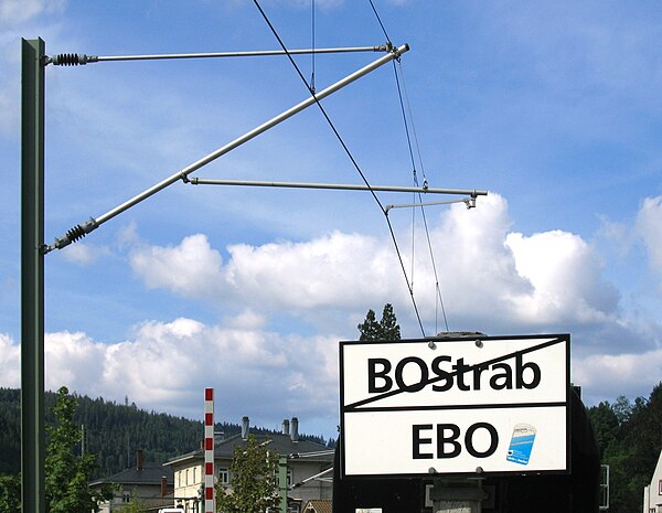 Notice marking the transition from tram operating procedures (BOStrab) to EBO