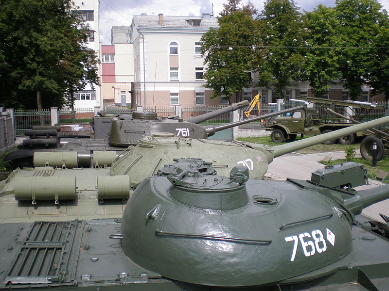 File:T-54M, IS-3 and T-34-85 at a museum in Belarus.jpg