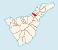 Map of Tenerife showing La Victoria