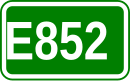 Teken van de Europese route 852