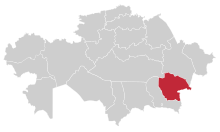 Taldykorgan Region in Kazakhstan.svg